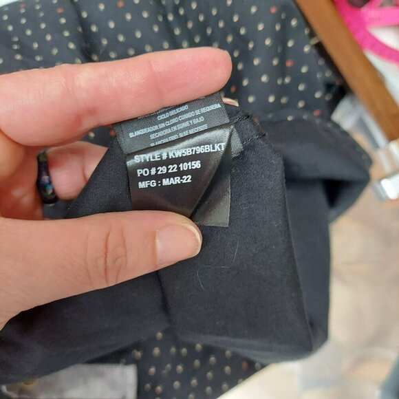 Kenneth Cole Black Long Sleeve Collared Slim Fit Dress Shirt Size 14/16 - Picture 8 of 8